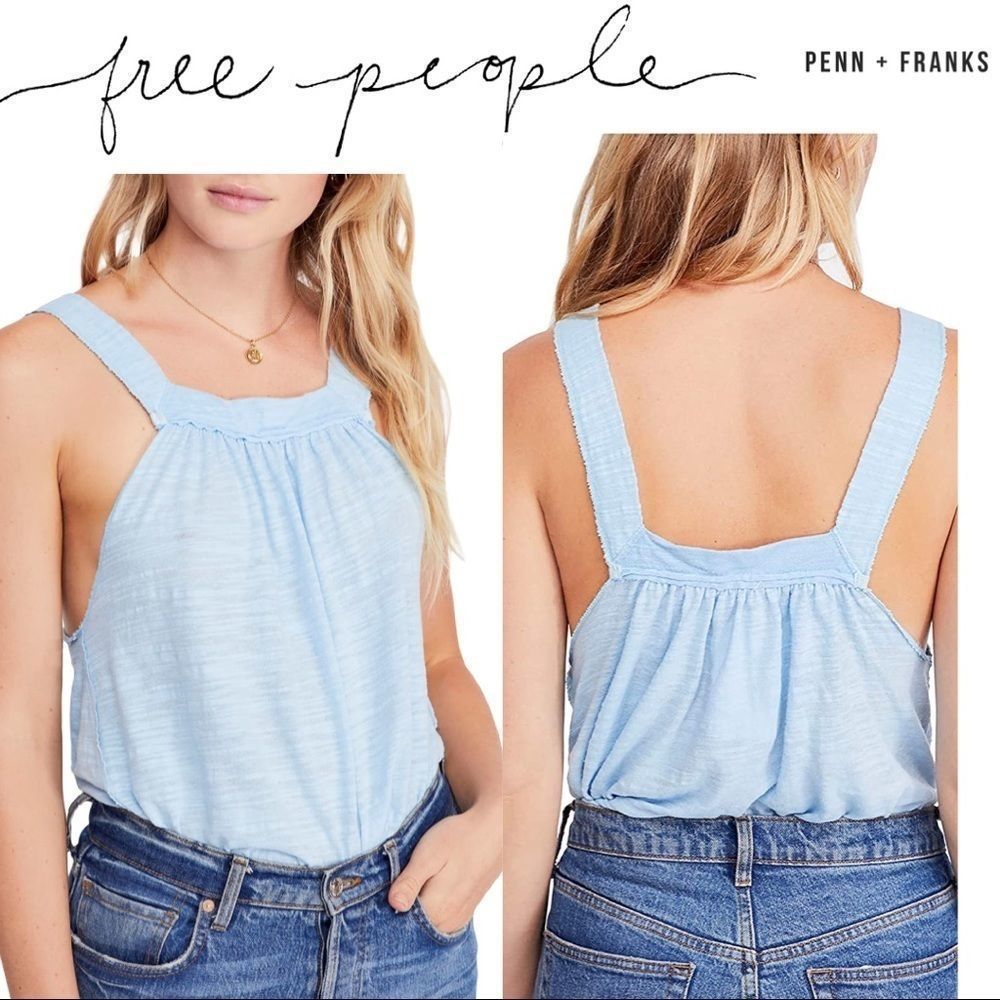 Free People Good For You Tank Blue NWT Small